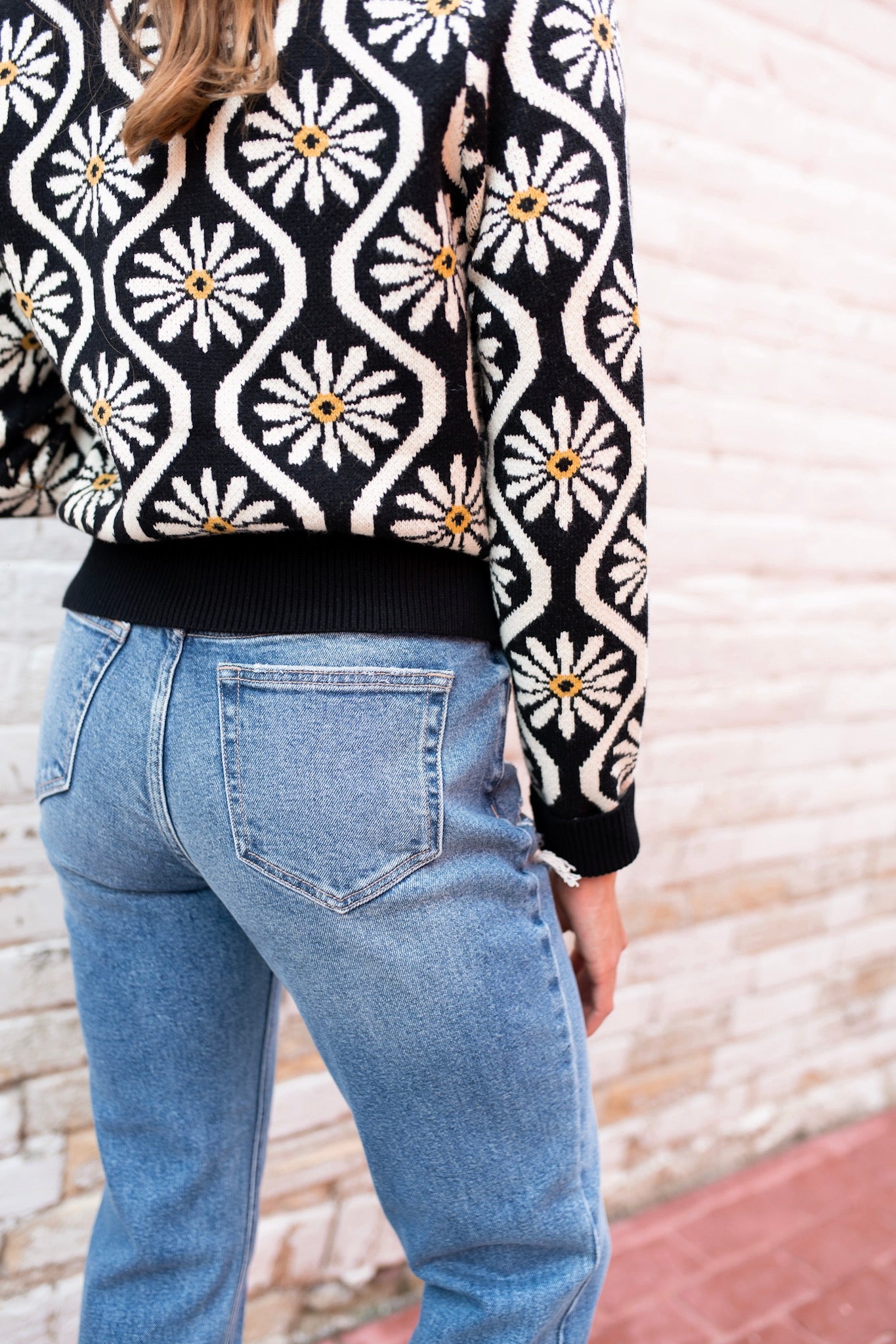 The Flower Power Sweater (Black)